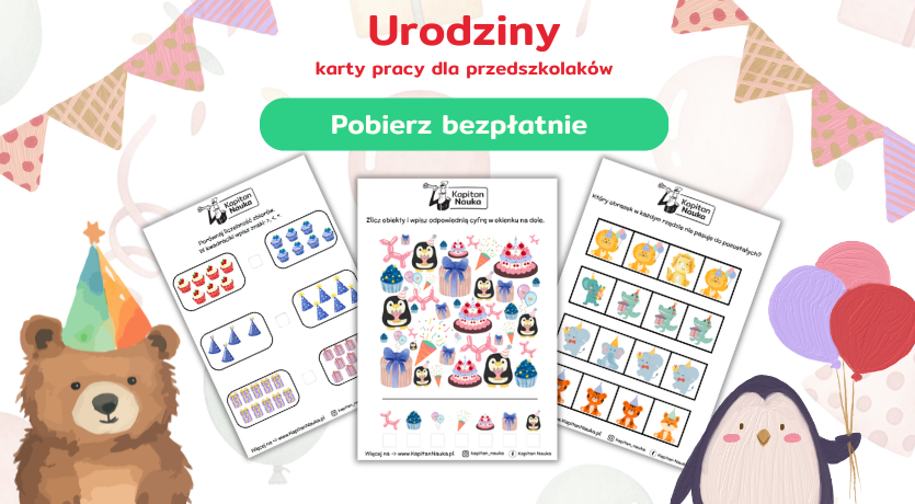 Karty pracy urodzinowe do pobrania Kapitan Nauka